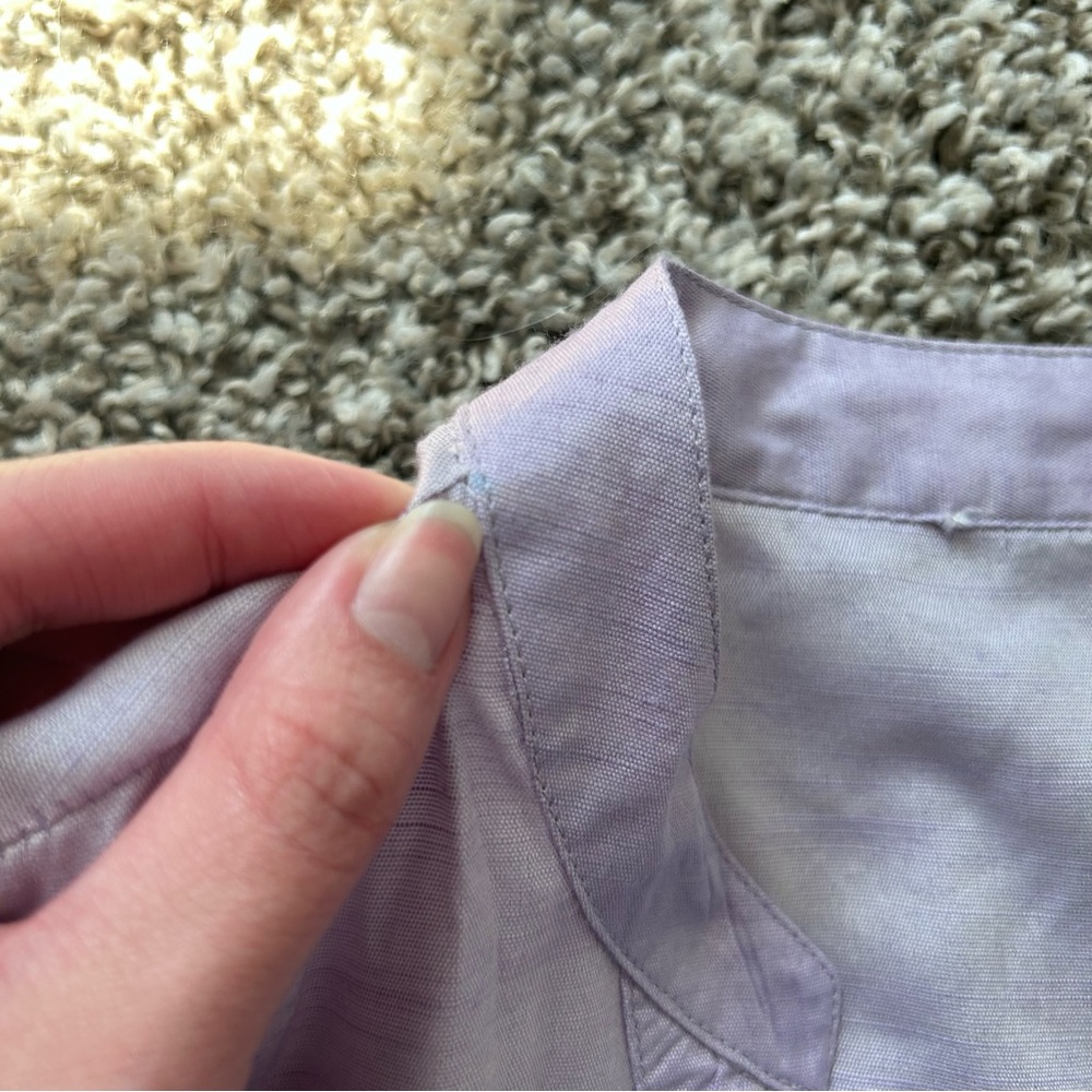 Purple Sleeveless Button Up Dress with Liner - Picture 13 of 13